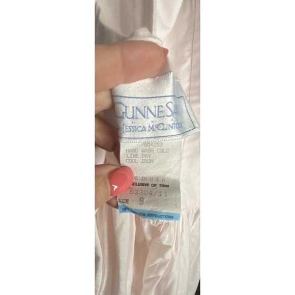 Vintage 1960s Gunne Sax lace Dress Size 9 Wedding Cottagecore fitted fairy - Picture 5 of 13